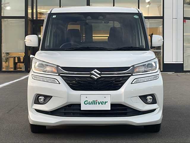 スズキ ソリオ バンディット HV MV 青森県 2020(令2)年 8.2万km ピュアホワイトP ・4WD/・社外SDナビ/・Bluetooth/・フルセグ/・前後ドライブレコーダー/・全方位カメラ/・衝突軽減ブレーキ/・レーンキープアシスト/・レーダークルーズコントロール/・両側パワースライドドア/・コーナーセンサー/・シートヒーター/・プッシュスタート/・スマートキー/・パドルシフト/・オートライト/・オートマチックハイビーム/・スペアキー/・純正LEDヘッドライト/・純正AW