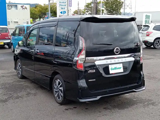 日産 セレナ ハイウェイスター V 福井県 2020(令2)年 4.4万km ダイヤモンドブラック 純正16インチAW/全方位カメラ/純正ナビ/フルセグテレビ/ハンズフリー両側オートスライドドア/前後コーナーセンサー/クルーズコントロール/ビルトインETC/ドアバイザー/本革巻きステアリング/LEDヘッドライト/Fフォグ/ダブル＋サイドエアバッグ/カーテンエアバッグ/BSW、BSI/横滑り防止装置/盗難防止装置/純正フロアマット/スマートキー