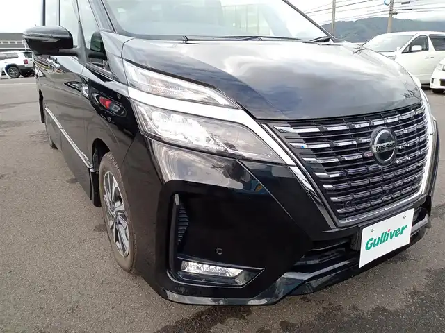 日産 セレナ ハイウェイスター V 福井県 2020(令2)年 4.4万km ダイヤモンドブラック 純正16インチAW/全方位カメラ/純正ナビ/フルセグテレビ/ハンズフリー両側オートスライドドア/前後コーナーセンサー/クルーズコントロール/ビルトインETC/ドアバイザー/本革巻きステアリング/LEDヘッドライト/Fフォグ/ダブル＋サイドエアバッグ/カーテンエアバッグ/BSW、BSI/横滑り防止装置/盗難防止装置/純正フロアマット/スマートキー