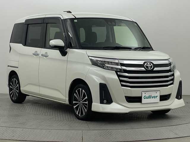 トヨタ ルーミー カスタムG－T 新潟県 2021(令3)年 4.1万km パールホワイトⅢ 純正ディスプレイオーディオ/　　フルセグ/BT/AppleCarPlay/AndroidAuto/バックカメラ/両側パワースライドドア/レーダークルーズコントロール/シートヒーター/LEDオートライト/純正15インチアルミホイール/ステアリングスイッチ/USBポート/社外AW付スタッドレスタイヤ車載/アイドリングストップ/スマートキー/ETC