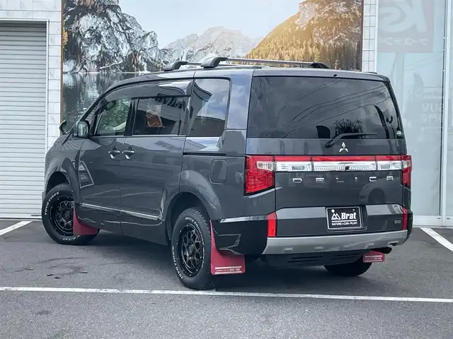 三菱 デリカＤ：５ G 長野県 2019(令1)年 7万km アイガーグレーM/ダイヤモンドブラックマイカ 切替４WDディーゼルターボ/TOYOオープンカントリータイヤ/RAYSアルミホイール/ベースキャリア/マッドガード/純正ナビ/フリップダウンモニター/バックカメラ/ETC/ドラレコ/Bluetooth/フルセグTV/両側パワースライドドア/ドアバイザー/オートホールド機能/電動パーキングブレーキ/追従機能付クルーズコントロール/パドルシフト/純正フロアマット/衝突被害軽減システム