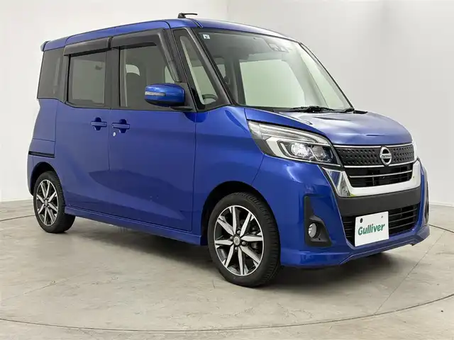 日産 デイズ ルークス ハイウェイスターX Gパッケージ 愛知県 2017(平29)年 6.7万km オーシャンブルーP 純正ナビ（フルセグ、CD、Bluetooth）/ETC/全方位カメラ/両側パワスラドア/衝突軽減ブレーキ/LEDヘッドライト/スマートキー/ドラレコ前後/オートライト/純正15インチAW/純正フロアマット/アイドリングストップ/横滑り防止装置/フォグライト