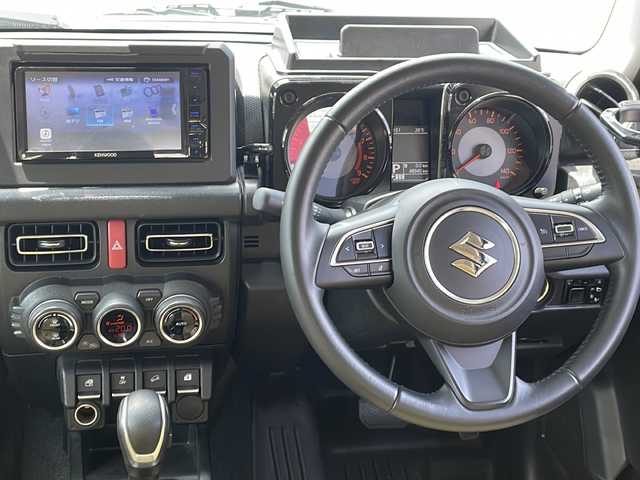 スズキ ジムニー XC 福島県 2021(令3)年 4.9万km ブルーイッシュブラックパール3 ＫＥＮＷＯＯＤ７型ナビ　バックＣ　フルセグＴＶ　ＢＴ　Ｃ．Ｌラインラダー　ＳＵＺＵＫＩエンブレムグリル　前後牽引フック　前後ドラレコ　革調シートカバー　ＥＴＣ　クルコン　前席シートヒーター　フォグ