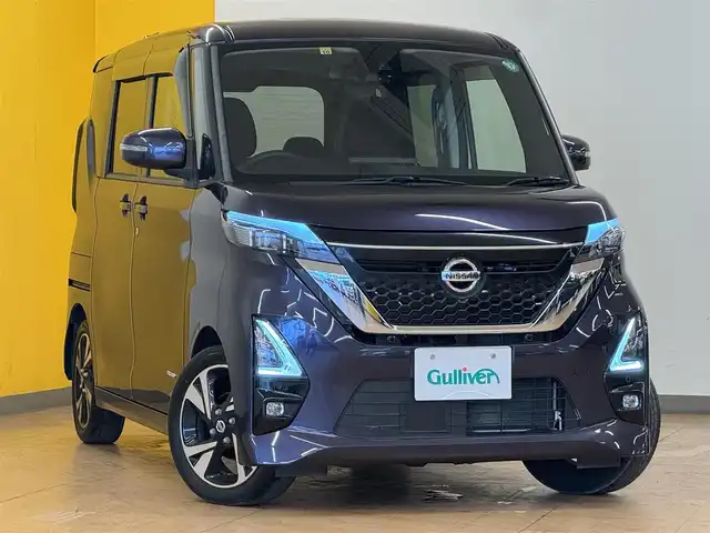 日産 ルークス HWS Gターボ プロパイロットED 群馬県 2020(令2)年 0.7万km アメジストパープル エマージェンシーブレーキ/プロパイロット/純正メモリナビ/　　CD/BT/フルセグ/USB/iPod/アラウンドビューモニター/両側パワースライドドア（ハンズフリー機能付き）/LEDオートライト/オートハイビーム/純正15インチAW/コーナーセンサー/レーンアシスト/オートブレーキホールド/ステアリングスイッチ/アイドリングストップ/横滑り防止装置/サイド・カーテンエアバッグ/スマートキー