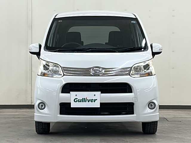 ダイハツ ムーヴ カスタム X 道央・札幌 2012(平24)年 4.1万km パールホワイトⅢ /4WD//ディスプレイオーディオ/（CD/USB/DVD/ラジオ）//アイドリングストップ//フォグランプ//電動格納ミラー