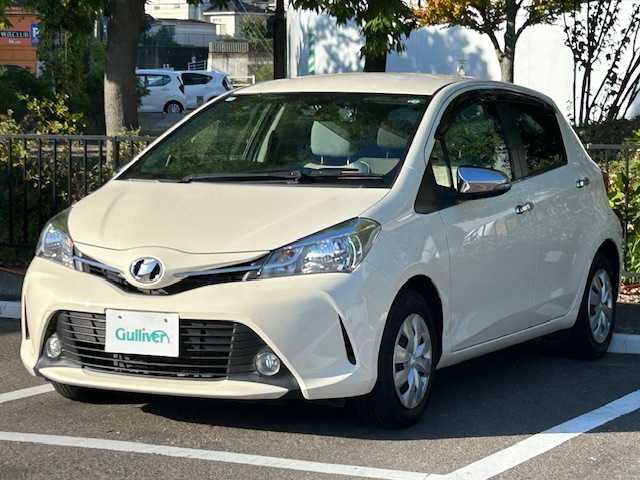 トヨタ ヴィッツ ジュエラ 宮城県 2016(平28)年 6万km クリームベージュ ワンオーナー/寒冷地仕様/衝突被害軽減システム/レーンキープアシスト/オートマチックハイビーム/先行車発進装置/社外ナビ/バックカメラ/フルセグTV/Bluetooth/CD/DVD/フォグランプ/オートライト/純正フロアマット/ビルトインETC/ドライブレコーダー/アイドリングストップ