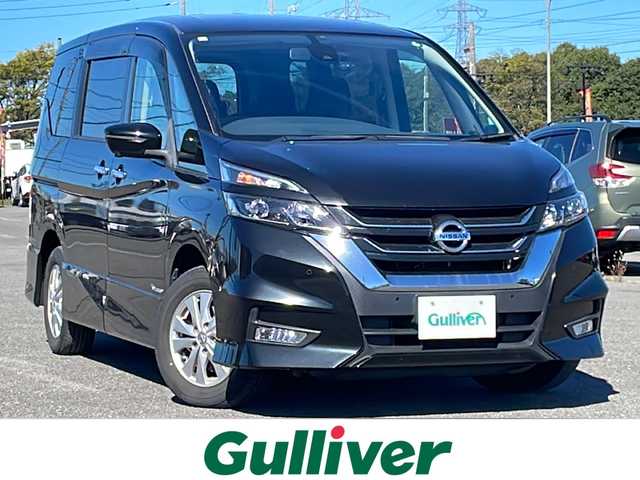 日産 セレナ ハイウェイスター 道央・札幌 2016(平28)年 11.2万km ダイヤモンドブラック ４WD/純正ディーラーOPナビ/CD/DVD/BD/BT/フルセグ/純正フリップダウンモニター/エマージェンシーブレーキ/横滑り防止装置/クルーズコントロール/レーンキープアシスト/クリアランスソナー/パーキングアシスト/アラウンドビューモニター/ビルトインETC/ドライブレコーダー/アイドリングストップ/ECOMODE/両側パワースライドドア/前席シートヒーター/革巻きステアリング/ステアリングリモコン/プッシュスタート/スマートキー/LEDヘッドライト/オートライト/フォグランプ/電動格納ミラー/ウィンカーミラー/純正フロアマット/ドアバイザー