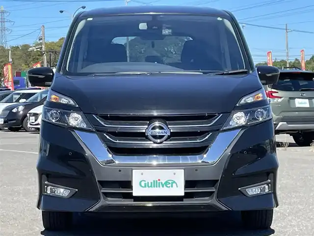 日産 セレナ ハイウェイスター 道央・札幌 2016(平28)年 11.2万km ダイヤモンドブラック ４WD/純正ディーラーOPナビ/CD/DVD/BD/BT/フルセグ/純正フリップダウンモニター/エマージェンシーブレーキ/横滑り防止装置/クルーズコントロール/レーンキープアシスト/クリアランスソナー/パーキングアシスト/アラウンドビューモニター/ビルトインETC/ドライブレコーダー/アイドリングストップ/ECOMODE/両側パワースライドドア/前席シートヒーター/革巻きステアリング/ステアリングリモコン/プッシュスタート/スマートキー/LEDヘッドライト/オートライト/フォグランプ/電動格納ミラー/ウィンカーミラー/純正フロアマット/ドアバイザー