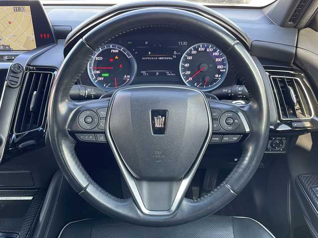 トヨタ クラウン ハイブリッド RS アドバンス Four 青森県 2020(令2)年 11.1万km ホワイトパールクリスタルシャイン 4WD/純正SDナビ・フルセグTV/CD・DVD・Bluetooth・SD・USB/OPパノラミックビューモニター/OP黒レザーシート/前席エアシート・シートヒーター/ステアリングヒーター/カラーヘッドアップディスプレイ/OPセーフティパッケージプラス/インテリジェントパーキングアシスト2/リアカメラディテクション/パーキングサポートブレーキ/セーフティセンス/プリクラッシュセーフティ/レーダークルーズコントロール/レーントレーシングアシスト/アダプティブハイビーム/ブラインドスポットモニター/クリアランスソナー/前方ドライブレコーダー/パドルシフト/OP置くだけ充電/AC100V100W/純正ビルトインETC/3眼LEDヘッドランプ/LEDフォグランプ/純正18インチアルミ/モデリスタエアロ