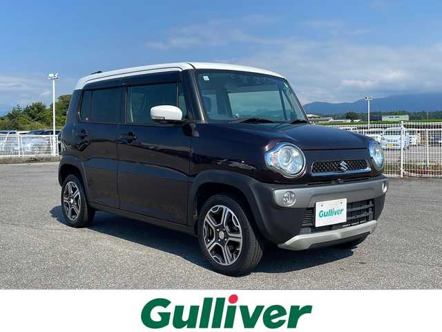 スズキ ハスラー X ターボ 富山県 2017(平29)年 0.7万km ムーンライトバイオレットパールメタリック/ホワイト2トーンルーフ 4WD/純正ナビ/フルセグ/全方位カメラ/バックカメラ/サイドカメラ/フロントカメラ/ＩＣ付きターボ/衝突軽減装置/アイドリングストップ/横滑り防止装置/レーンキープアシストコントロール/ダウンヒルアシスト/ビルトインETC/ドライブレコーダー/ステアリングリモコン/前席シートヒーター/ドアミラーヒーター/LEDヘッドライト/フォグランプ/オートライト/オートヘッドライトレベライザー/プッシュスタート/スマートキー/電動格納ミラー/純正アルミホイール/純正フロアマット/ドアバイザー