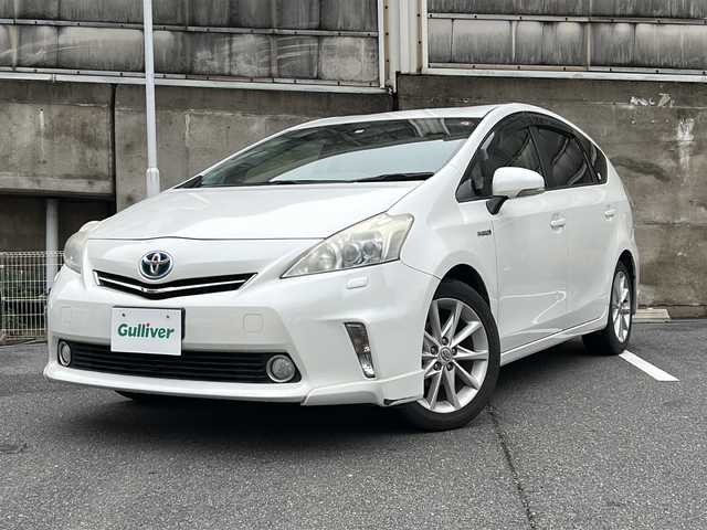トヨタ プリウス α G ツーリングセレクション 愛知県 2011(平23)年 14.6万km ホワイトパールクリスタルシャイン 純正HDDナビ/フルセグTV・CD・DVD・SD・Bluetooth・USB/バックカメラ/クルーズコントロール/LEDヘッドライト/オートライト/フォグランプ/ビルトインETC/ステアリングスイッチ/スマートキー/プッシュスタート/電動格納ミラー/盗難防止システム/前方ドライブレコーダー/ECOモード・PWRモード/純正フロアマット/純正ドアバイザー/保証書/取扱説明書/スペアスマートキー