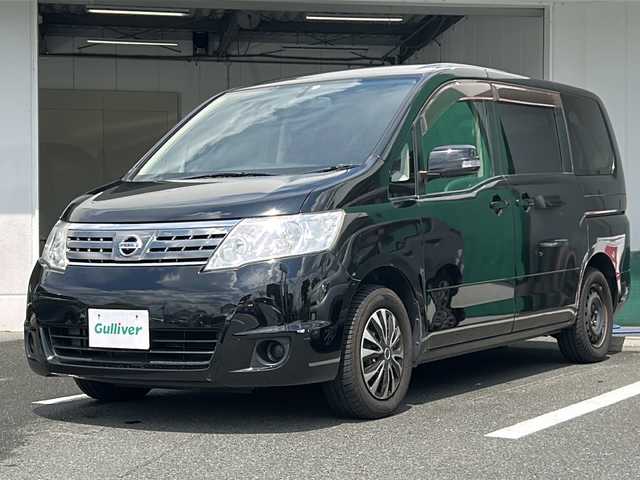 日産 セレナ 20S Vセレクション 京都府 2010(平22)年 13.5万km スーパーブラック 純正HDDナビ/バックカメラ/パワースライドドア/スマートキー/HIDヘッドライト/ETC/革巻きステアリング