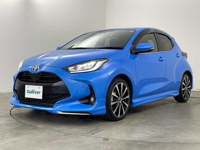 トヨタ ヤリス ハイブリッド Z 兵庫県 2020(令2)年 4万km シアンM ・モデリスタエアロ/・純正ディスプレイオーディオ＆ナビ＆BT＆USB/・パノラマミックビューモニター/・トヨタセーフティセンス/・プリクラッシュセーフティ/・レーンディパーチャーアラート/・レーダークルーズコントロール/・ドライブレコーダー/・前後コーナーセンサー/・スマートキー/・プッシュスタート/・前席シートヒーター/・ビルトインETC/・LEDライト/・フォグ/・オートライト/・オートハイビーム/・革巻きステアリング