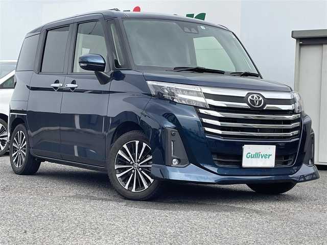 トヨタ ルーミー カスタムG－T 福島県 2022(令4)年 2.6万km レーザーブルークリスタルシャイン 両側パワースライドドア /純正デイスプレイオーデイオ/全周囲カメラ/フルセグテレビ/Bluetooth接続/ビルトインETC2.0/クルーズコントロール/前後ドライブレコーダー/純正15インチAW/LEDヘッドライト/フォグランプ/アイドリングストップ/スマートキー/保証書/取説書/法人ワンオーナー