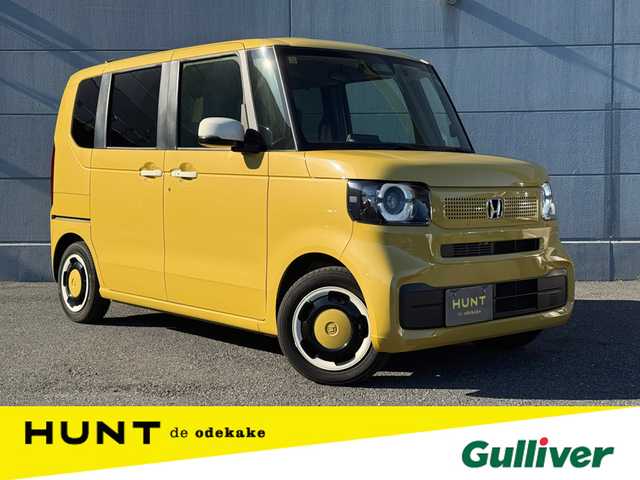 ホンダ Ｎ ＢＯＸ ファッションスタイル 千葉県 2023(令5)年 0.6万km 黄 ワンオーナー/純正ディスプレイオーディオ/クルーズコントロール/バックカメラ/D/N席シートヒーター/ETC/両側パワースライドドア/コーナーセンサー/ホンダセンシング/ウインカーミラー