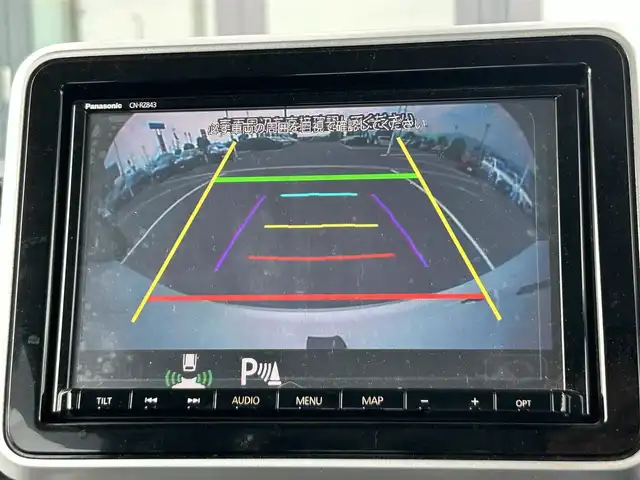 スズキ スペーシア カスタム HYBRID XS 奈良県 2018(平30)年 3.8万km ピュアホワイトP ８インチ社外ナビ　/フルセグテレビ　/Ｂｌｕｅｔｏｏｔｈ　/ビルトインＥＴＣ　/両側パワースライドドア　/ハーフレザーシート　/シートヒーター　/スペアキー　/ヘッドアップディスプレイ/コーナーセンサー　/スリムサーキュレーター/フォグランプ