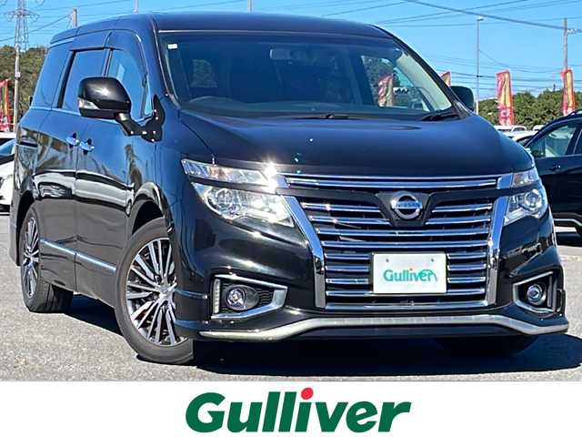 日産 エルグランド 250ハイウェイスター 道央・札幌 2014(平26)年 5.8万km ファントムブラック ４WD/ALPINE８インチナビ/CD/DVD/BT/フルセグ/横滑り防止装置/クルーズコントロール/バックカメラ/ビルトインETC/センターデフロック/ECOMODE/パワーバックドア/両側パワースライドドア/ハーフレザーシート/革巻きステアリング/ステアリングリモコン/MTモード付AT/プッシュスタート/スマートキー/LEDヘッドライト/オートライト/フォグランプ/電動格納ミラー/ウィンカーミラー/フロアマット/ドアバイザー