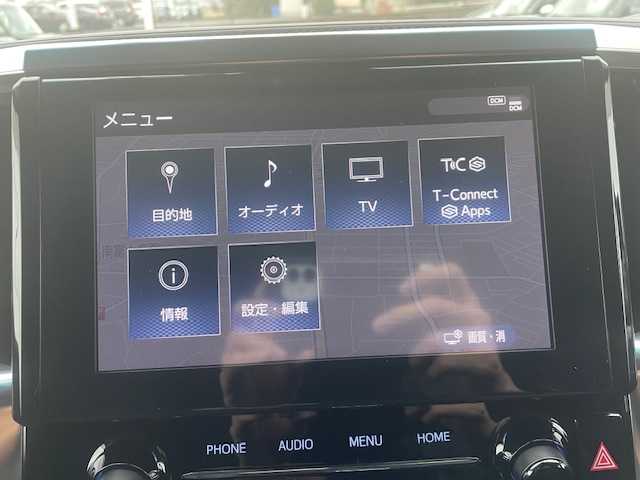 トヨタ アルファード S Cパッケージ 静岡県 2021(令3)年 0.5万km ブラック ●純正ナビ/(フルセグ/Bluetooth)/●TRDフルエアロ/●12.1インチフリップダウンモニター/●バックカメラ/●レーダークルーズコントロール/●プリクラッシュセーフティー/●レーントレーシングアシスト/●後方クリアランスソナー/●パーキングサポートブレーキ/●オートブレーキホールド/●LEDヘッドライト/●オートライト/●オートマチックハイビーム/●ウッドコンビステアリング/●ステアリングスイッチ/●ステアリングヒーター/●ETC2.0/●運転席シートメモリー/●運転席＆助手席パワーシート/●運転席＆助手席エアシート/●T’Zレーダー探知機/●前方ドライブレコーダー/●純正フロアマット/●ドアバイザー/●電動格納ウインカーミラー/●プッシュスタート/●スマートキー/●社外20インチアルミホイール/●W+サイド+カーテンSRS+ABS