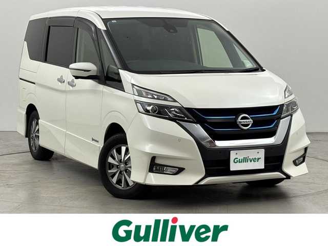 日産 セレナ e－パワー ハイウェイスター V 福岡県 2019(平31)年 6.6万km ブリリアントホワイトパール フリップダウンモニター　/純正７インチナビ/デジタルルームミラー　/両側パワースライドドア　/ＥＴＣ　/アラウンドビューモニター　/プロパイロット　/エマージェンシーブレーキ　/パーキングアシスト　/レーンキープ/コーナーセンサー/シートヒーター