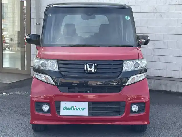 ホンダ Ｎ ＢＯＸ 2トーン カスタム G ターボAパッケージ 大分県 2014(平26)年 9.6万km ミラノレッド ターボ/社外メモリナビ MDV-Z701/【フルセグ/DVD/BTオーディオ】/両側パワースライドドア/純正15インチアルミホイール/シティブレーキアクティブシステム/クルーズコントロール/ETC/HIDヘッドライト/フォグランプ/オートライト/レザーステアリング/ステアリングリモコン/チルトステアリング/運転席シートリフター/ウインカーミラー/横滑り防止装置/エンジンプッシュスタート/リアプライバシーガラス/ドアバイザー/フロアマット/電動格納ミラー/サイド&カーテン&Wエアバッグ/ABS/スマートキー×2/車両取説/ナビ取説