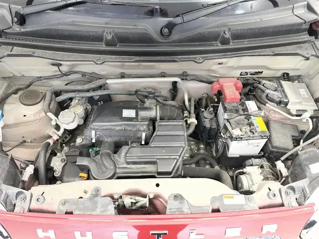 スズキ ハスラー G 滋賀県 2015(平27)年 6.3万km フェニックスレッドパール/ブルーイッシュブラックパール 禁煙車/社外ナビ/（エンジン付けても起動せず）/前後ドライブレコーダー/ETC/衝突被害軽減システム/D席シートヒーター/シートリフター/ヘッドライトレベライザー/純正アルミホイール/純正ドアバイザー/社外フロアマット/スマートキー/アイドリングストップ/オートリトラーミラー