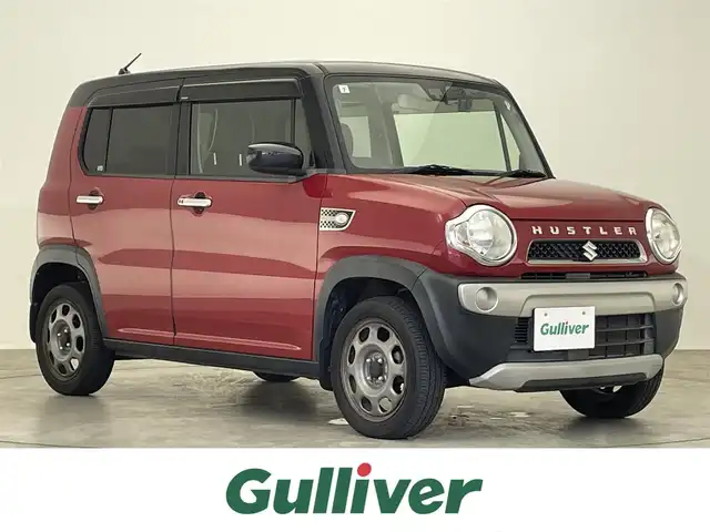 スズキ ハスラー G 滋賀県 2015(平27)年 6.3万km フェニックスレッドパール/ブルーイッシュブラックパール 禁煙車/社外ナビ/（エンジン付けても起動せず）/前後ドライブレコーダー/ETC/衝突被害軽減システム/D席シートヒーター/シートリフター/ヘッドライトレベライザー/純正アルミホイール/純正ドアバイザー/社外フロアマット/スマートキー/アイドリングストップ/オートリトラーミラー