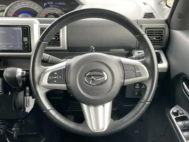 ダイハツ ウェイク G ターボ SA Ⅱ 道央・札幌 2017(平29)年 14.8万km オフビートカーキM ワンオーナー/４WD/寒冷地仕様/社外ポータブルナビ/CD/DVD/BT/スマートアシストIII/衝突被害軽減ブレーキ/横滑り防止装置/バックカメラ/盗難防止装置/アイドリングストップ/両側パワースライドドア/D席シートヒーター/ステアリングリモコン/革巻きステアリング/プッシュスタート/スマートキー/LEDヘッドライト/オートライト/フォグランプ/電動格納ミラー/純正フロアマット/スペアキー/AW付冬タイヤ積込/155/65/R14/2023年/山8mm