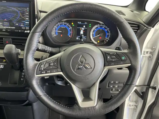 三菱 デリカミニ T プレミアム 群馬県 2024(令6)年 1.2万km アメジストブラック/シルキーホワイト 9型ナビ　全周囲カメラ　アダプティブクルーズコントロール　デジタルインナーミラー　4WD ルーフレール　ETC2.0 シートヒーター　衝突被害軽減ブレーキ　両側電動スライドドア　LED　禁煙車