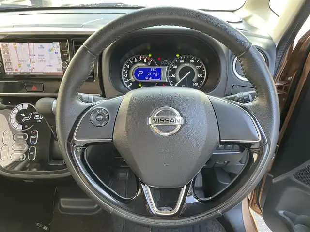 日産 デイズ ルークス HWS X Vセレクション 滋賀県 2018(平30)年 2.2万km ピンクゴールドM 純正ナビ/（CD/DVD/SD/Bluetooth/AUX/フルセグTV）/アラウンドビューモニター/前後ドライブレコーダー/両側電動スライドドア/エマージェンシーブレーキ/車線逸脱警報/ハーフレザーシート/LEDヘッドライト/フォグランプ/オートヘッドライト/オートマチックハイビーム/革巻きステアリング/ステアリングリモコン/リアサーキュレーター/リアロールサンシェイド/純正アルミホイール/純正フロアマット/スペアキー/オートリトラーミラー