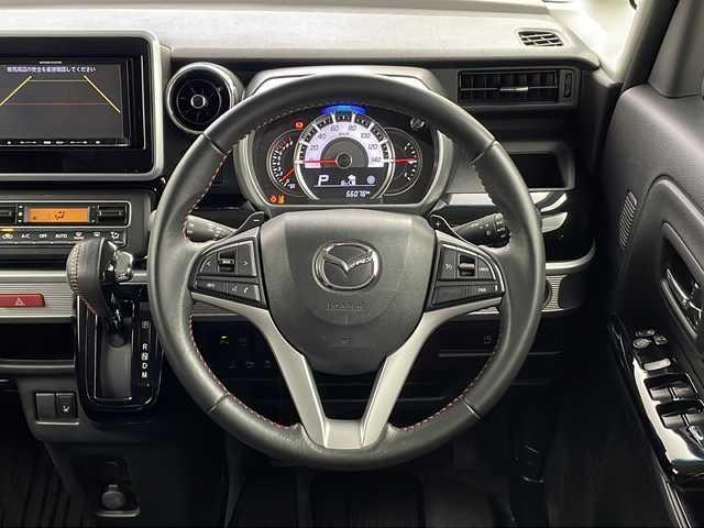 マツダ フレアワゴン カスタムスタイル ハイブリッド XT 新潟県 2018(平30)年 6.6万km ピュアホワイトP 衝突被害軽減/コーナーセンサー/レーンキープアシスト/ターボ/ローダウン/MTモード付AT/クルーズコントロール/Bluetooth接続/バックカメラ/ETC/両側パワースライド/シートヒーターD席/純正フロアマット/シートカバー/本革巻きステアリング/ステアリングスイッチ/スマートキー