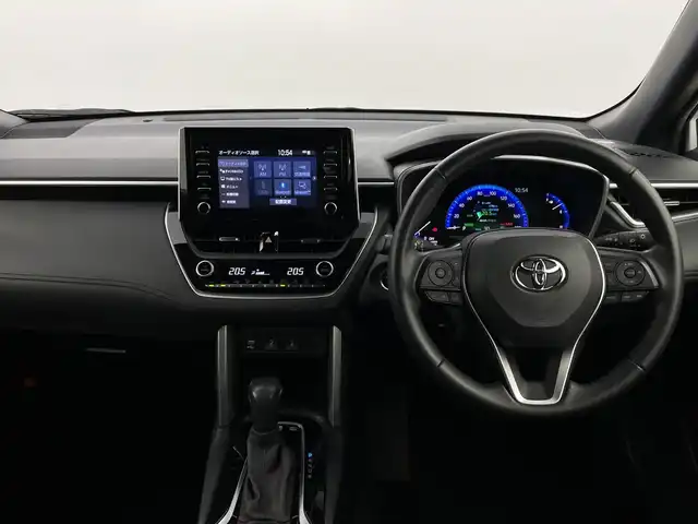 トヨタ カローラ クロス ハイブリッド Z 新潟県 2021(令3)年 5.2万km プラチナホワイトパールマイカ 禁煙車/ワンオーナー/純正ディスプレイオーディオ/　フルセグ/USB/Bluetooth/Miracast/　ナビ無料期間終了/バックカメラ/コーナーセンサー/ハーフレザーシート/前席シートヒーター/運転席パワーシート/パワーバックドア/LEDヘッドライト/オートライト/フォグランプ/オートハイビーム/レーダークルーズコントロール/電動格納式ミラー/ETC/社外ルミ付きスタッドレス/　（積み込み８mm）/新車時保証書/取扱説明書/スペアキー
