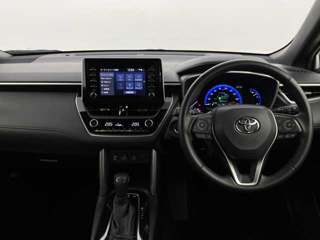 トヨタ カローラ クロス ハイブリッド Z 新潟県 2021(令3)年 5.2万km プラチナホワイトパールマイカ 禁煙車/ワンオーナー/純正ディスプレイオーディオ/　フルセグ/USB/Bluetooth/Miracast/　ナビ無料期間終了/バックカメラ/コーナーセンサー/ハーフレザーシート/前席シートヒーター/運転席パワーシート/パワーバックドア/LEDヘッドライト/オートライト/フォグランプ/オートハイビーム/レーダークルーズコントロール/電動格納式ミラー/ETC/社外ルミ付きスタッドレス/　（積み込み８mm）/新車時保証書/取扱説明書/スペアキー