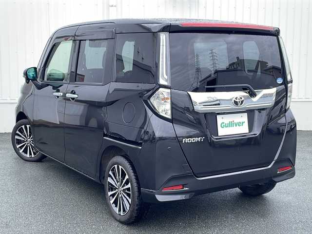 トヨタ ルーミー カスタムG－T 三重県 2020(令2)年 4.2万km ブラックマイカメタリック 純正9インチナビ(CD/DVD/TV/BT)/プッシュスタート/スマートキー/スペアキー/取扱説明書/保証書/レーダークルーズコントロール/バックカメラ/前後ドライブレコーダー/純正フロアマット/シートヒーター/両側パワースライドドア/純正アルミホイール/オートライト/オートマチックハイビーム/LEDヘッドライト/衝突軽減ブレーキ/電子パーキング/オートブレーキホールド/電動格納ミラー/禁煙車