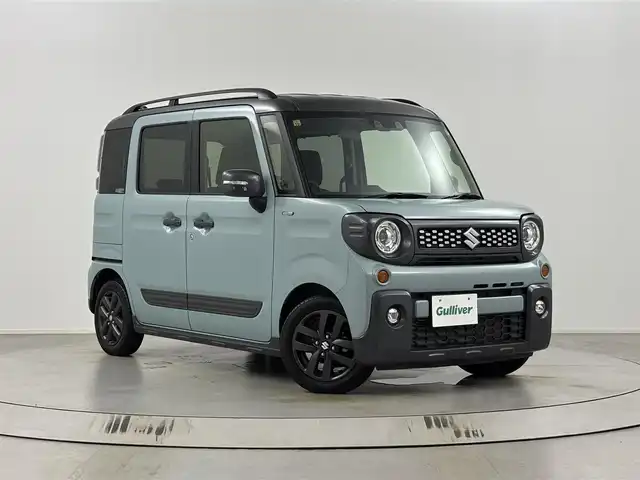 スズキ スペーシア ギア HYBRID XZ 埼玉県 2023(令5)年 3.9万km オフブルーメタリック/ガンメタリック2トーンルーフ 禁煙車　/社外ナビ(carrozzeria製　AVIC-RW113)　/両側パワースライドドア　/ツートンルーフ　/デュアルカメラブレーキサポート　/バックカメラ　/ビルトインＥＴＣ　/シートヒーターＤ＋Ｎ席　/純正フロアマット　/純正アルミホイール１４インチ/コーナーセンサー