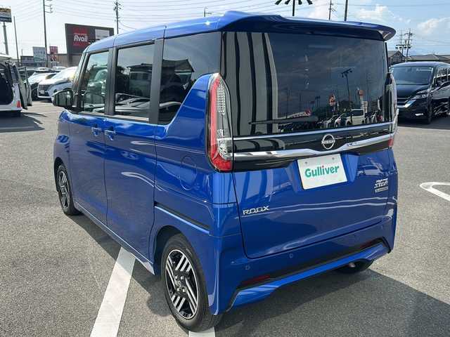 日産 ルークス ハイウェイスター X 岐阜県 2023(令5)年 0.8万km オーシャンブルーP 登録時走行距離　7549km/純正９型ナビ/全包囲カメラ/バックカメラ/両側パワースライド/エマージェンシーブレーキ/純正アルミホイール/前後ドライブレコーダー/社外フロアマット/スマートキー/スペアキー１本/プッシュスタート/ＬＥＤヘッドライト/オートライト