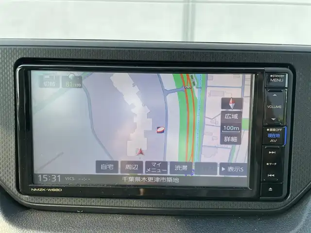 ダイハツ ムーヴ X 千葉県 2018(平30)年 1.5万km ホワイト 純正メモリナビ(NMZK-W68D)/　フルセグ/BT/DVD/CD/USB/ETC/シートヒーター(D席)/スマートキー/プッシュスタート/アイドリングストップ/ハロゲンヘッドライト/オートライト/フロアマット/サイドバイザー/電動格納ミラー