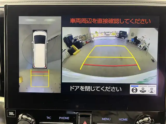 トヨタ アルファードハイブリット S タイプゴールドⅢ 富山県 2023(令5)年 3.5万km ホワイトパールクリスタルシャイン サンルーフ/モデリスタエアロ/JBLサウンド/純正10.5型ディスプレイオーディオ（ナビ機能有）/AM/FM/DVD/BT/USB/フルセグ）/全方位カメラ/純正後席モニター/ETC/デジタルインナーミラー/ハーフレザーシート/ブラインドスポットモニター/衝突被害軽減システム/レーダークルーズコントロール/レーンキープアシスト/コーナーセンサー/横滑り防止装置/純正アルミホイール/社外フロアマット/両側パワースライドドア/オートLEDライト/オートマチックハイビーム/革巻きステアリング/ステアリングスイッチ/スマートキー/スペアキー