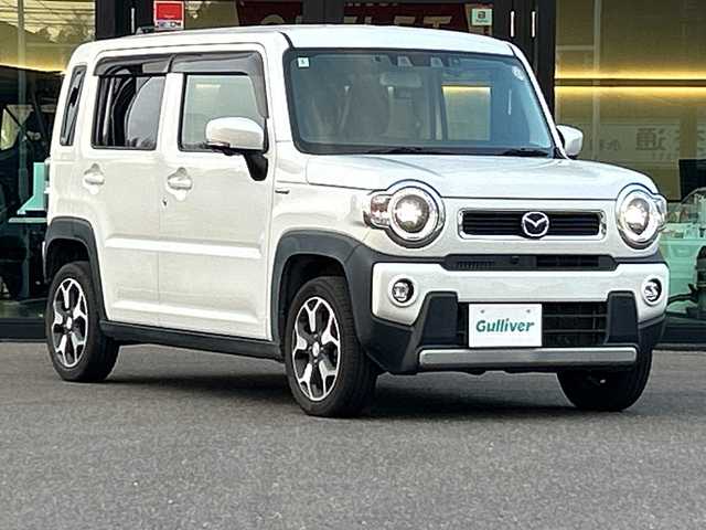 マツダ フレア クロスオーバー ハイブリッド XS 鹿児島県 2020(令2)年 10.3万km ピュアホワイトP 社外ナビ/　　CD/DVD/BT/フルセグ/アラウンドビューモニター/LEDヘッドライト/シートヒーター/純正15インチAW/アイドリングストップ/スマートキー/純正ビルトインETC/オートライト/クリアランスソナー