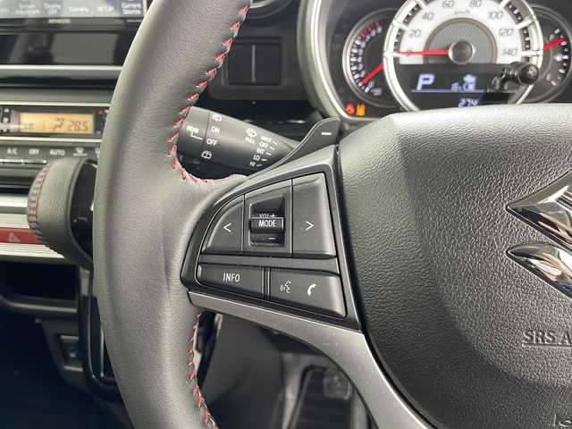 スズキ スペーシア カスタム HYBRID XS ターボ 新潟県 2019(平31)年 2.8万km ブルーイッシュブラックパール3 ・４WD/ターボ/・衝突被害軽減ブレーキ/・車線維持支援機能/・クルーズコントロール/・クリアランスソナー/・KENWOOD製オーディオ（DDX4190BT）/・CD/DVD/USB/iPod/Spotify/・Bluetooth接続/・バックカメラ/・パドルシフト/・ドライブレコーダー/・両側パワースライドドア/・アイドリングストップ/・ハーフレザーシート/・シートヒーター/・スマートキー/・社外エンジンスターター/・積込社外AW付スタッドレスタイヤ