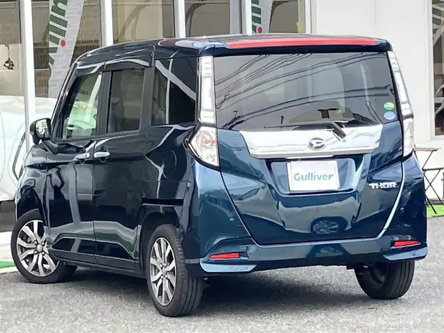 ダイハツ トール カスタムG ターボ SAⅡ 山口県 2017(平29)年 5.2万km レーザーブルークリスタルシャイン 社外メモリーナビ＆/フルセグTV＆バックカメラ/純正フロアマット/純正ドアバイザー/純正LEDヘッドライト/純正15インチアルミ/純正フォグランプ/両側パワースライド/クルーズコントロール/スマートキー/オートライト