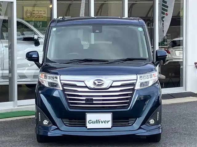 ダイハツ トール カスタムG ターボ SAⅡ 山口県 2017(平29)年 5.2万km レーザーブルークリスタルシャイン 社外メモリーナビ＆/フルセグTV＆バックカメラ/純正フロアマット/純正ドアバイザー/純正LEDヘッドライト/純正15インチアルミ/純正フォグランプ/両側パワースライド/クルーズコントロール/スマートキー/オートライト