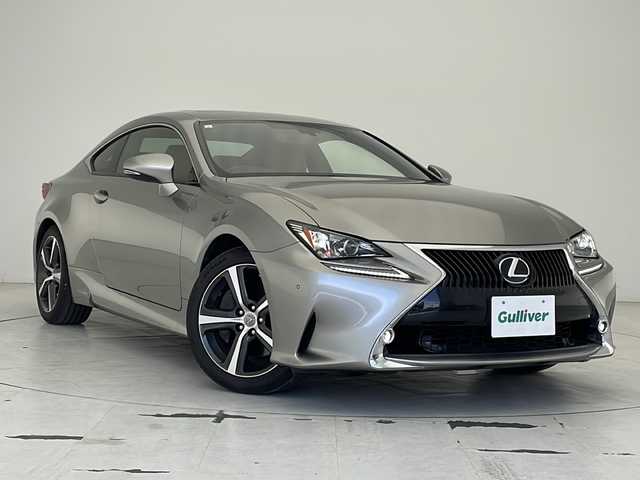 レクサス ＲＣ 300h 沖縄県 2017(平29)年 7.4万km ソニックチタニウム 県外仕入れ/純正ナビ/　DTV DVD Bluetooth/プレミアムサウンドシステム/ビルドインETC/サンルーフ/レザーシート/パワーシート/シートヒーター/クルーズコントロール/コーナーセンサー/純正18インチAW/ステアリングスイッチ/バックカメラ/パドルシフト/電動格納ミラー/LEDヘッドライト