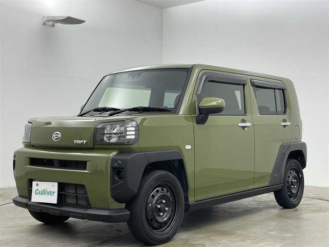 ダイハツ タフト X 道央・札幌 2020(令2)年 5.9万km フォレストカーキメタリック 社外SDナビ/（AMFM/BT/CD)/バックカメラ/ガラスルーフ/ETC/オートライト/LEDヘッドライト/コーナーセンサー/アイドリングストップ/社外シートカバー/サイド＆カーテンSRS/ISOFIX/チルトステアリング/D席シートリフター