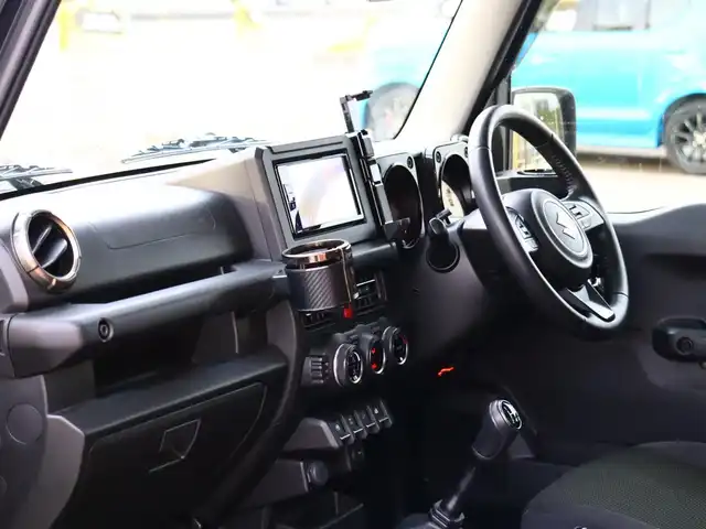 スズキ ジムニー XC 福島県 2018(平30)年 7.9万km ブルーイッシュブラックパール3  純正ディスプレイオーディオ/ 純正バックカメラ/ クルーズコントロール/ スマートキー/ ETC/ 前左右シートヒーター/ 社外１６インチアルミホイル/ 純正LEDヘッドライト/ 純正フォグランプ/ 背面タイヤ/ 衝突軽減ブレーキ/ レーンアシスト