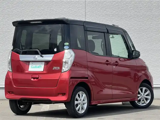 日産 デイズ ルークス ハイウェイスター Xターボ 秋田県 2017(平29)年 5.4万km スパークリングレッド/ブラック 純正ナビ/衝突軽減システム/LEDヘッドライト/ターボ/フルセグ/片側パワスラ/スマートキー/純正アルミ/アイドリングストップ/オートマチックハイビーム/プッシュスタート/ドライブレコーダー/ステアリングスイッチ/社外フロアマット/純正ドアバイザー/ETC/オートライト/オートエアコン/パワーステアリング/パワーウィンドウ/横滑り防止/電動格納ウィンカーミラー/保証書/取扱説明書/記録簿