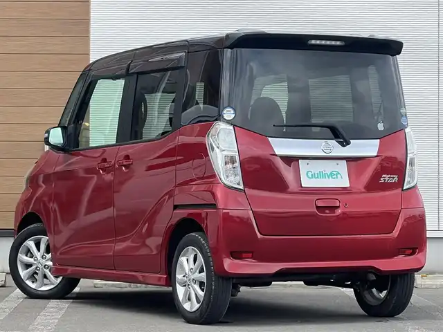 日産 デイズ ルークス ハイウェイスター Xターボ 秋田県 2017(平29)年 5.4万km スパークリングレッド/ブラック 純正ナビ/衝突軽減システム/LEDヘッドライト/ターボ/フルセグ/片側パワスラ/スマートキー/純正アルミ/アイドリングストップ/オートマチックハイビーム/プッシュスタート/ドライブレコーダー/ステアリングスイッチ/社外フロアマット/純正ドアバイザー/ETC/オートライト/オートエアコン/パワーステアリング/パワーウィンドウ/横滑り防止/電動格納ウィンカーミラー/保証書/取扱説明書/記録簿