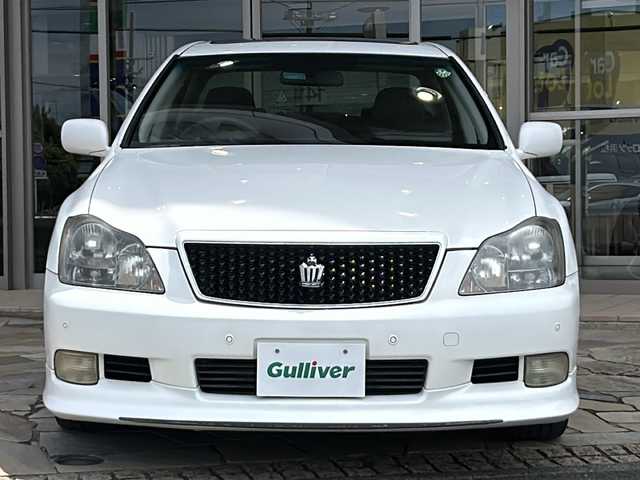 トヨタ クラウン アスリート プレミアムエディション 静岡県 2008(平20)年 14.6万km ホワイトパールクリスタルシャイン 純正ナビ/・バックモニター/・CD/・MD/・FM/AM/・ステアリングスイッチ/主要装備/・プッシュスタート/・サンルーフ/・ETC車載器/・レザーシート/・前席シートヒーター/・メモリ機能付パワーシート/・クルーズコントロール/・純正18インチAW/・純正フロアマット/・オートライト/・キセノンライト/・コーナーセンサー/・カーテンエアバッグ/・スマートキー