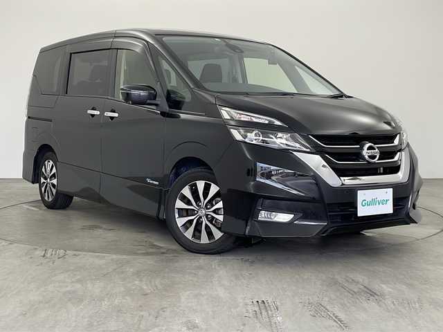 日産 セレナ ハイウェイスター Vセレクション 兵庫県 2017(平29)年 4.6万km ダイヤモンドブラック ・純正9インチSDナビ/CD/DVD/TV/BT/SD/・ビルトインETC/・アラウンドビューモニター/・両側パワースライドドア/・ハンズフリースライドドア/・クルーズコントロール/・パーキングアシスト/・前後ドライブレコーダー/・エマージェンシーブレーキ/・車線逸脱警報/・アイドリングストップ/・LEDヘッドライト/・オートライト/・プッシュスタート/・スマートキー