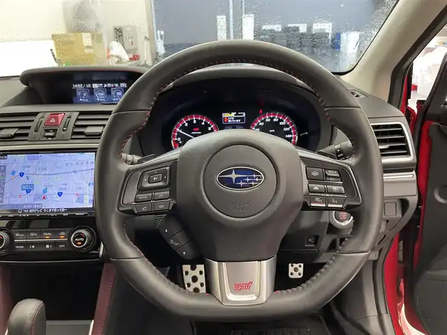 スバル レヴォーグ 2．0STIスポーツアイサイト 滋賀県 2018(平30)年 2.6万km ピュアレッド 禁煙車/純正8型ナビ/CD.DVD.Bluetooth.フルセグ/バック・サイド・フロントカメラ/アイサイトVer3/衝突軽減ブレーキ/レーダークルーズコントロール/レーンキープアシスト/車線逸脱警報/レザーシート/パドルシフト/前席シートヒーター/前席パワーシート（メモリー付き）/ブラインドスポットモニター/ETC/前方ドライブレコーダー/デジタルインナーミラー/電子パーキング/オートブレーキホールド