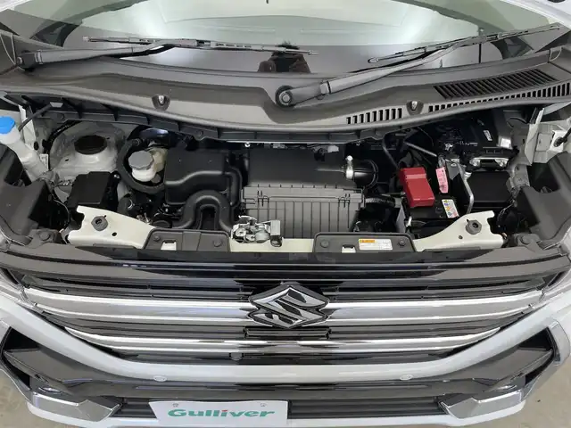 スズキ スペーシア カスタム HYBRID XS 滋賀県 2025(令7)年 0.1千km ピュアホワイトパール/ブラック2トーン 届出済み未使用車/純正9型ナビ/・CD/DVD/Blutooth/USB/全方位カメラ/両側パワースライドドア/ヘッドアップディスプレイ/追従付クルーズコントロール/LEDヘッドライト/シートヒーター/ステアリングヒーター/ステアリングリモコン/スマートキー/衝突軽減ブレーキ/横滑り防止/前後コーナーセンサー/電動格納ミラー/純正１５AW
